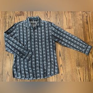Zagiri Black Patterned long sleeve button down